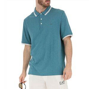 Michael Kors Striped Collar Polo Shirt